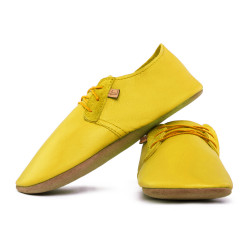 Chaussons lacets cuir soleil