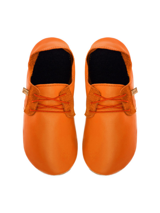 Lace up leather slippers vocalnic