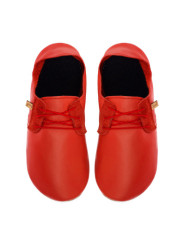 Chaussons lacets cuir santa claus