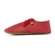 Chaussons lacets cuir bordo