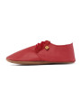 Chaussons lacets cuir bordo