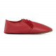 Chaussons lacets cuir bordo