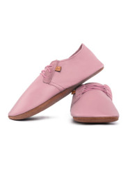 Lace up leather slippers cameo