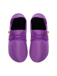 Lace up leather slippers illusion