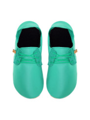 Lace up leather slippers caraibe