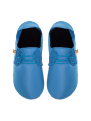 Chaussons lacets cuir jeans