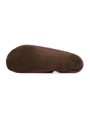 Chaussons lacets cuir blu marino