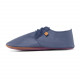 Chaussons lacets cuir blu marino