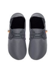 Lace up leather slippers fog