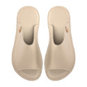 slides cuir cream