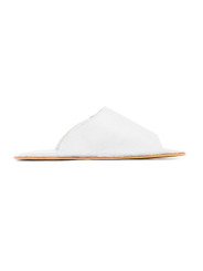 Slides été tong blanche en cuir