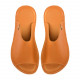 Claquette slides cuir brandy