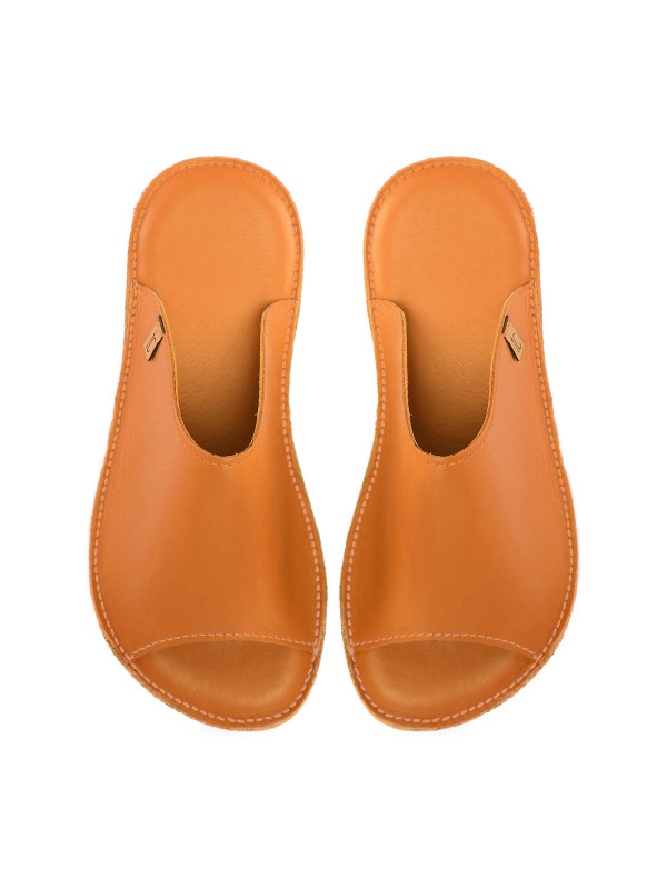 Leather Slides brandy
