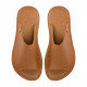 Claquette slides cuir caramel