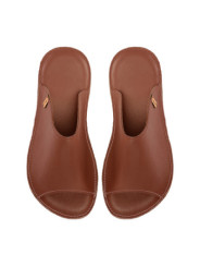 Leather Slides leather bruciato