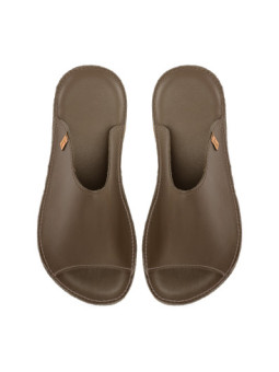 Leather Slides leather taupe