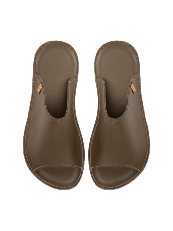 Leather Slides leather taupe