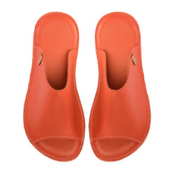 Leather Slides leather corallo