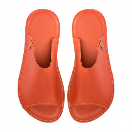 Leather Slides leather corallo