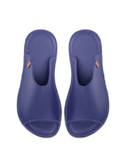 Claquette slides cuir denim