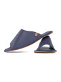 Leather Slides leather blu marino