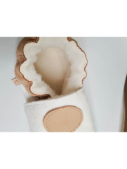 Chaussons mouton motif coloré