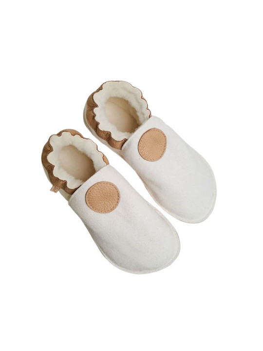 Chaussons mouton motif coloré