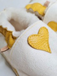 Sheepshin slippers colorful heart