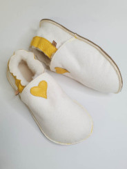 Sheepshin slippers colorful heart