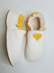 Sheepshin slippers colorful heart