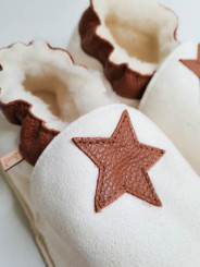 Sheepshin slippers colorful star
