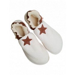 Sheepshin slippers colorful star