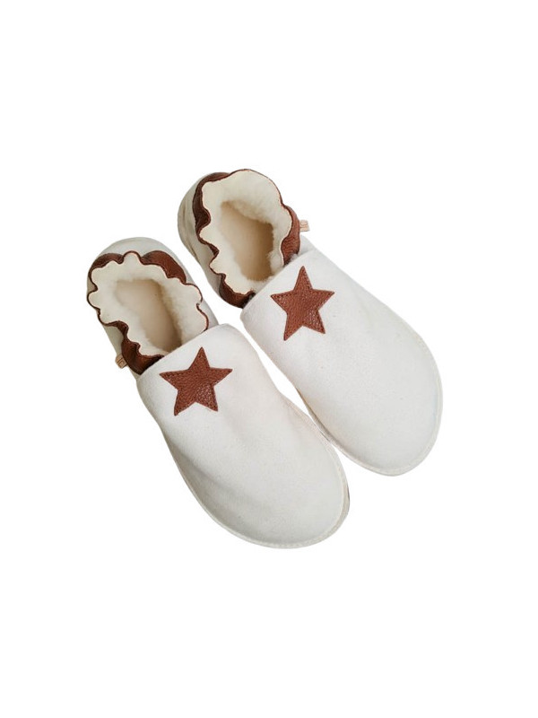 Sheepshin slippers colorful star
