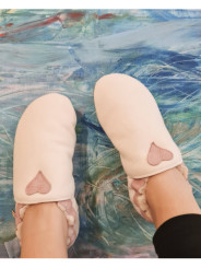 Sheepshin slippers colorful pattern Suede sole