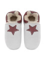 Sheepshin slippers colorful star Suede sole