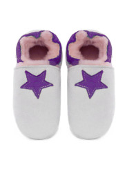 Sheepshin slippers colorful star Suede sole
