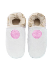 Papuče ovčia koža  farebné kruh kožená stielka