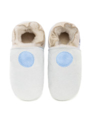 Papuče ovčia koža  farebné kruh kožená stielka