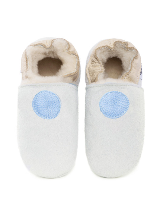 Papuče ovčia koža  farebné kruh kožená stielka