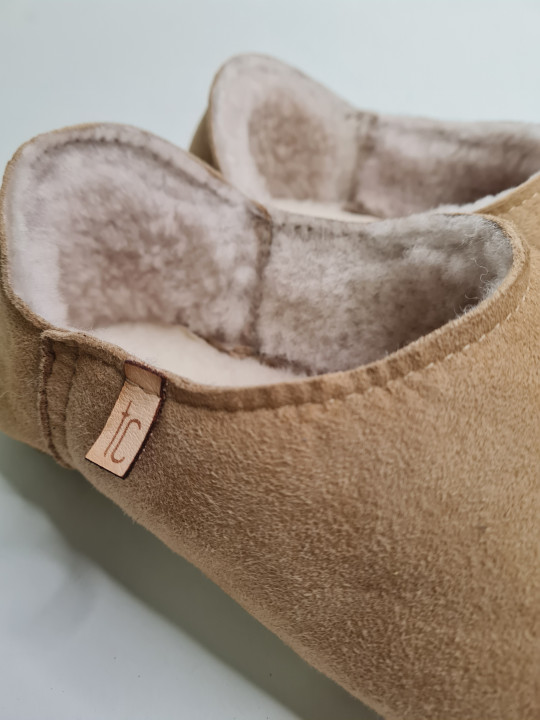 Babouche brown woolen slippers