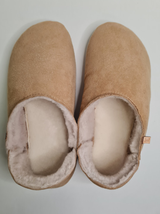 Babouche brown woolen slippers