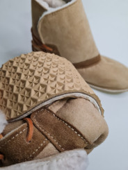 Bottines en peau lainée