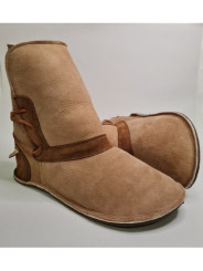 Bottines en peau lainée