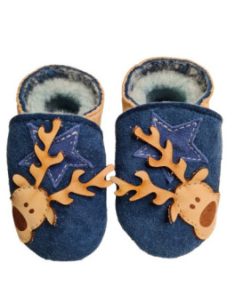 size 19, 20 and 22 woolen sheepskin slippers