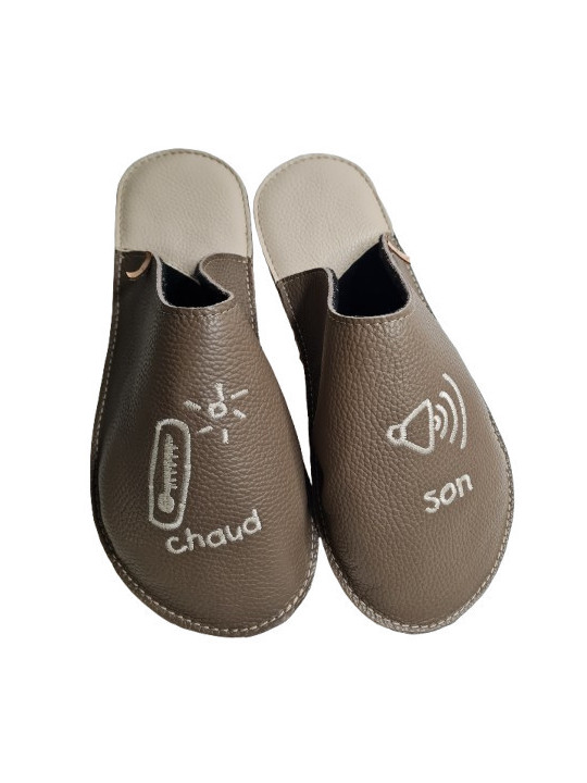 Chaussons cuir souple personnalisés Filles