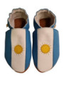 Chaussons cuir souple drapeau de l´Argentine
