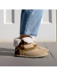 Bottines en peau lainée