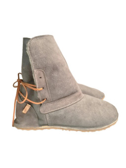 Sheepskin boots slippers light gray