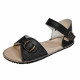 Sandales Boho cuir noir nero
