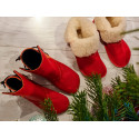 Boots leather red santa
